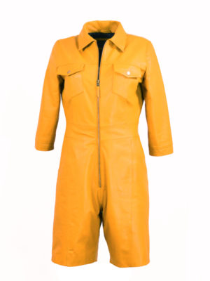 Zoef Leather Jumpsuit Mia Yellow